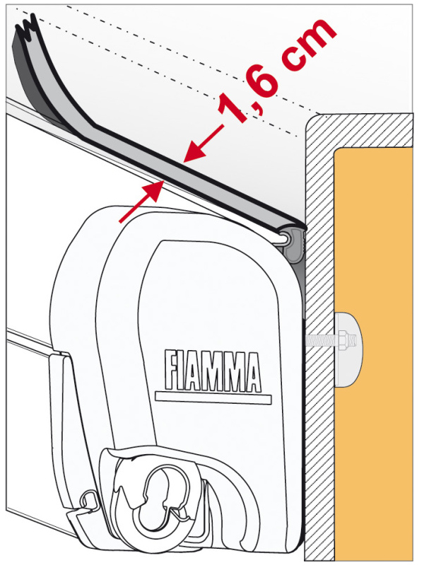 Tätningslist Markis/Vägg 16mm Fiamma – produktbild