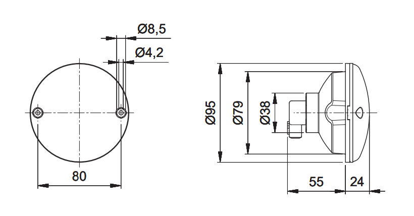 Blinkerslykta Klarglas 12V jokon L 710 – produktbild 3