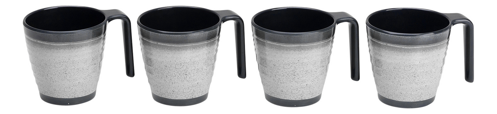 Mugg melamin 4-pack Granite Grey Husvagn Svensson – produktbild