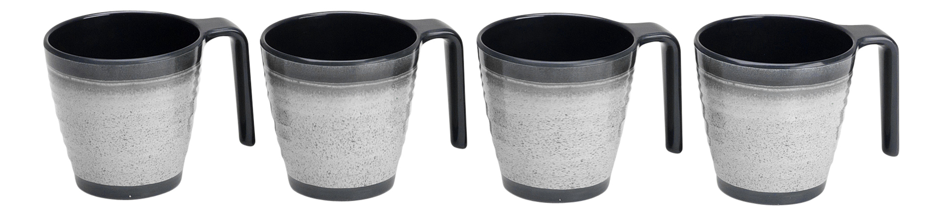Mugg melamin 4-pack Granite Grey Husvagn Svensson – produktbild