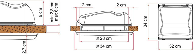 Takluckesats Vent 28 F Vit Fiamma – produktbild 2