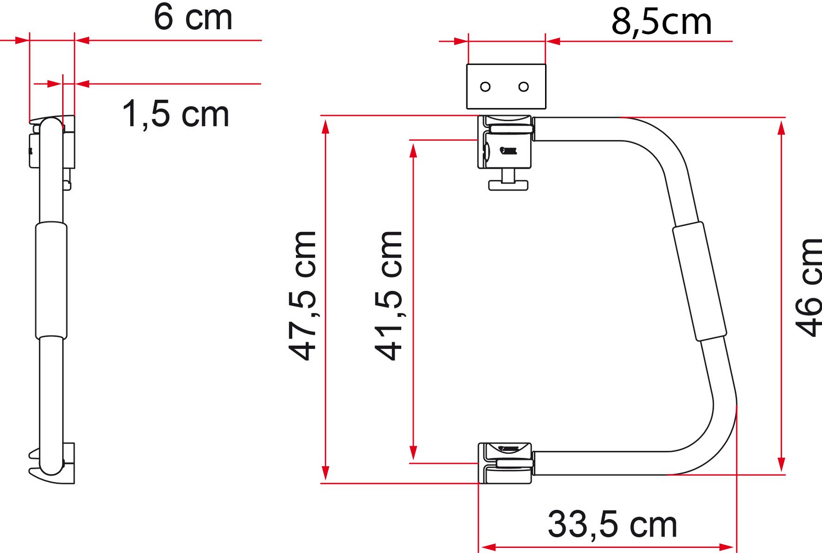 Fiamma Säkerhetsbygel 46cm – produktbild 3