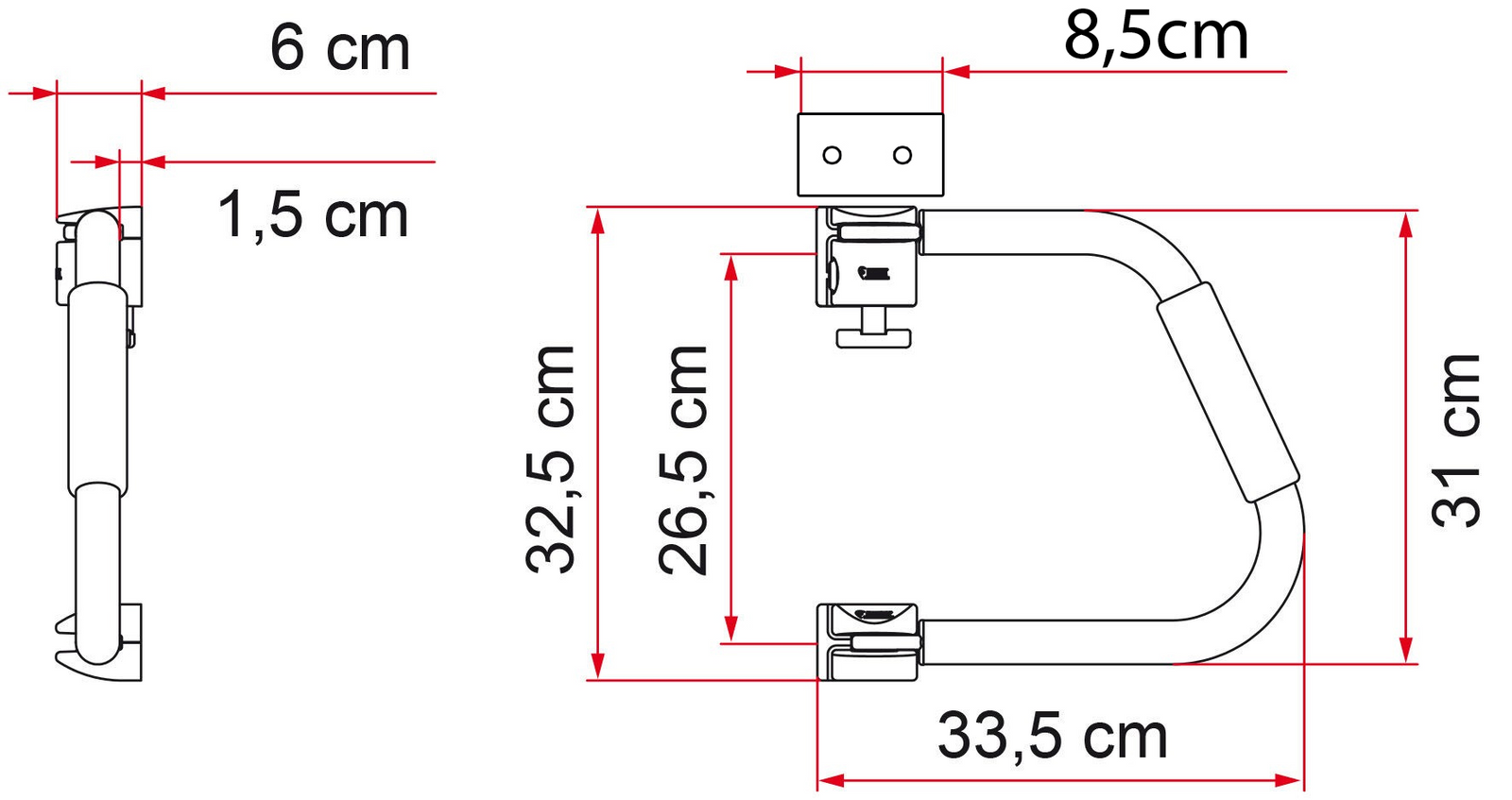 Fiamma Säkerhetsbygel 31cm – produktbild 3