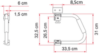 Fiamma Säkerhetsbygel 31cm – produktbild 3