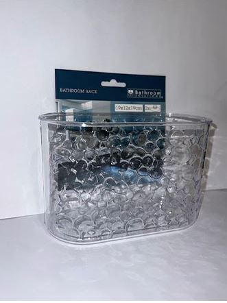 Shower caddy transparent