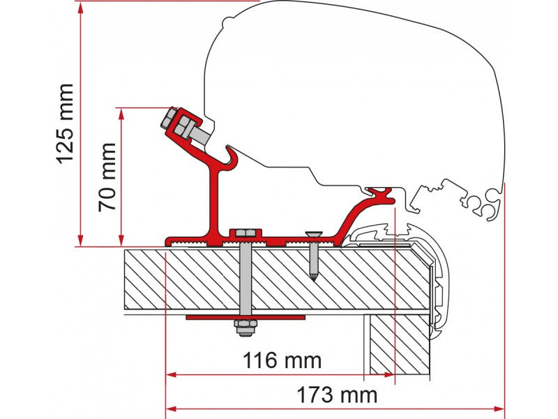 Adapterskena Markis F45, F80 Fiamma – produktbild 6