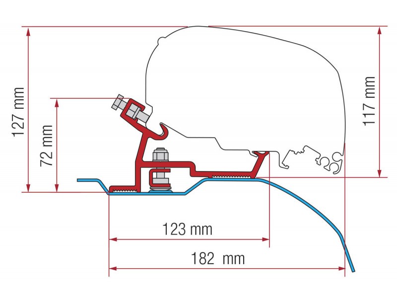 Adapterskena Markis F45, F80 Fiamma – produktbild 7