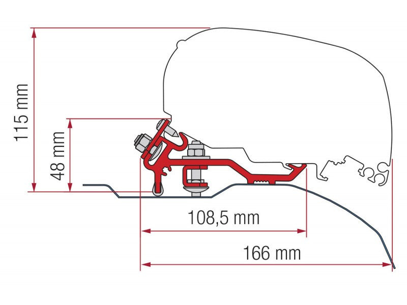 Adapterskena Markis F45, F80 Fiamma – produktbild 8