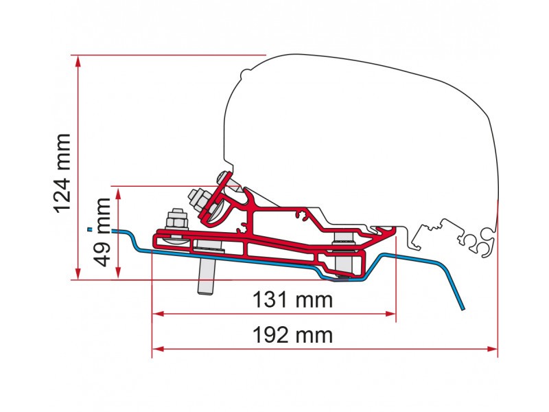 Adapterskena Markis F45, F80 Fiamma – produktbild 9