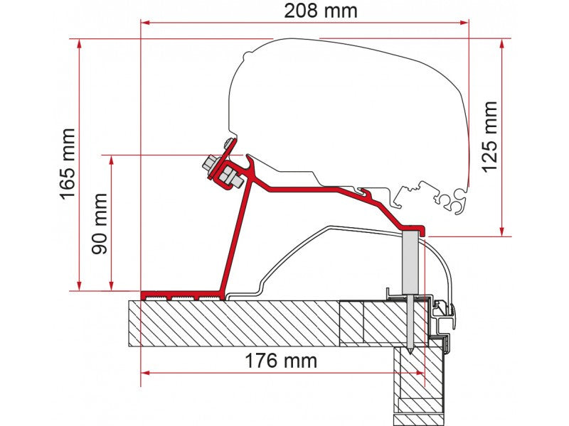 Adapterskena Markis F45, F80 Fiamma – produktbild 10