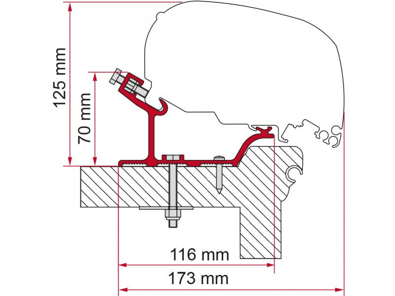 Adapterskena Markis F45, F80 Fiamma – produktbild 11