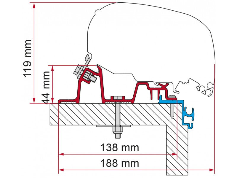Adapterskena Markis F45, F80 Fiamma – produktbild 13