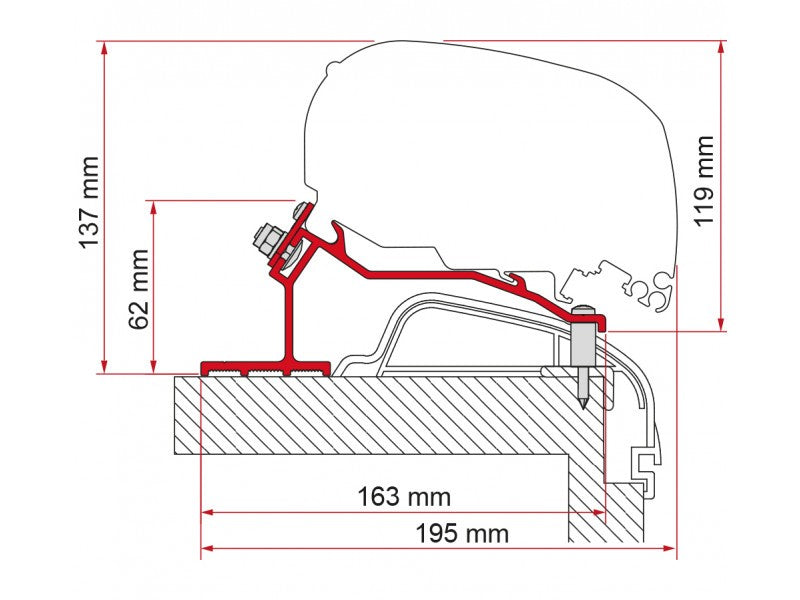 Adapterskena Markis F45, F80 Fiamma – produktbild 15