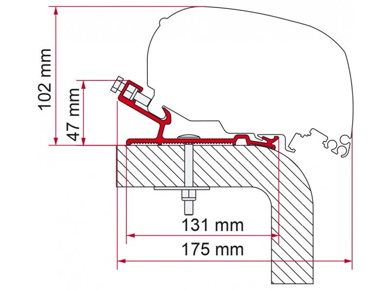 Adapterskena Markis F45, F80 Fiamma – produktbild 16
