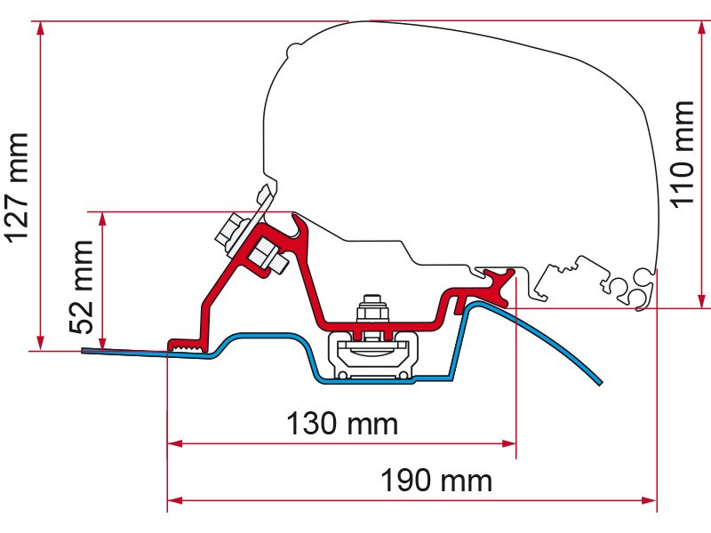 Adapterskena Markis F45, F80 Fiamma – produktbild 18