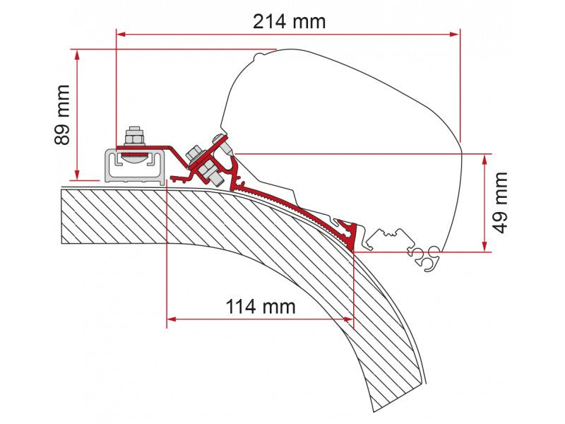 Adapterskena Markis F45, F80 Fiamma – produktbild 21