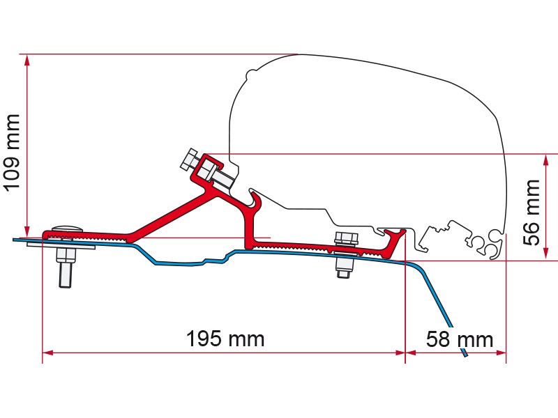 Adapterskena Markis F45, F80 Fiamma – produktbild 22