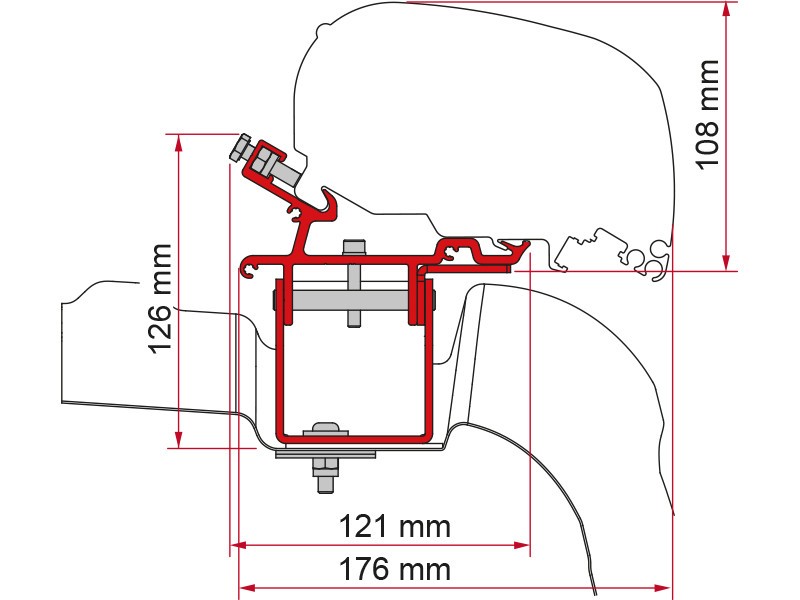 Adapterskena Markis F45, F80 Fiamma – produktbild 25