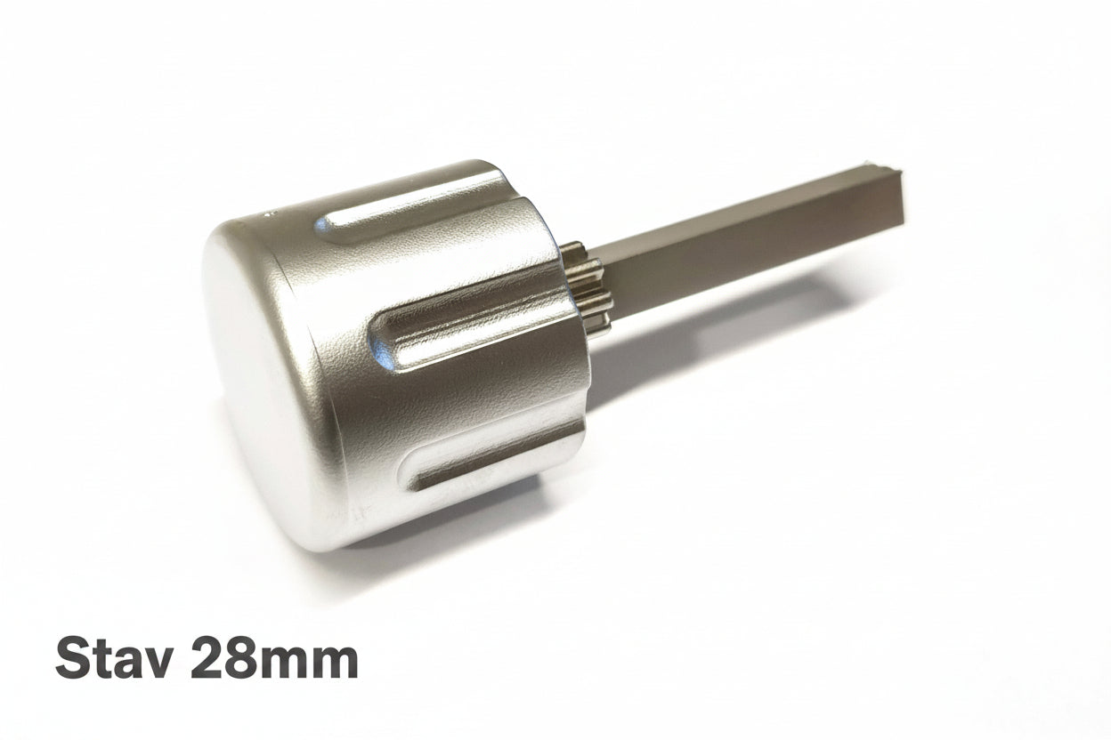 Låsvrede knopp / handtag silver FAP – produktbild