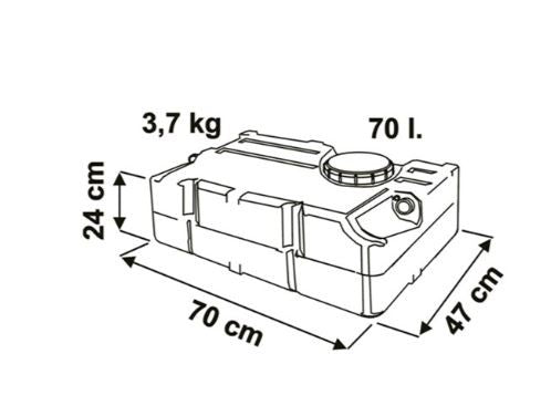 Frischwassertank 70L