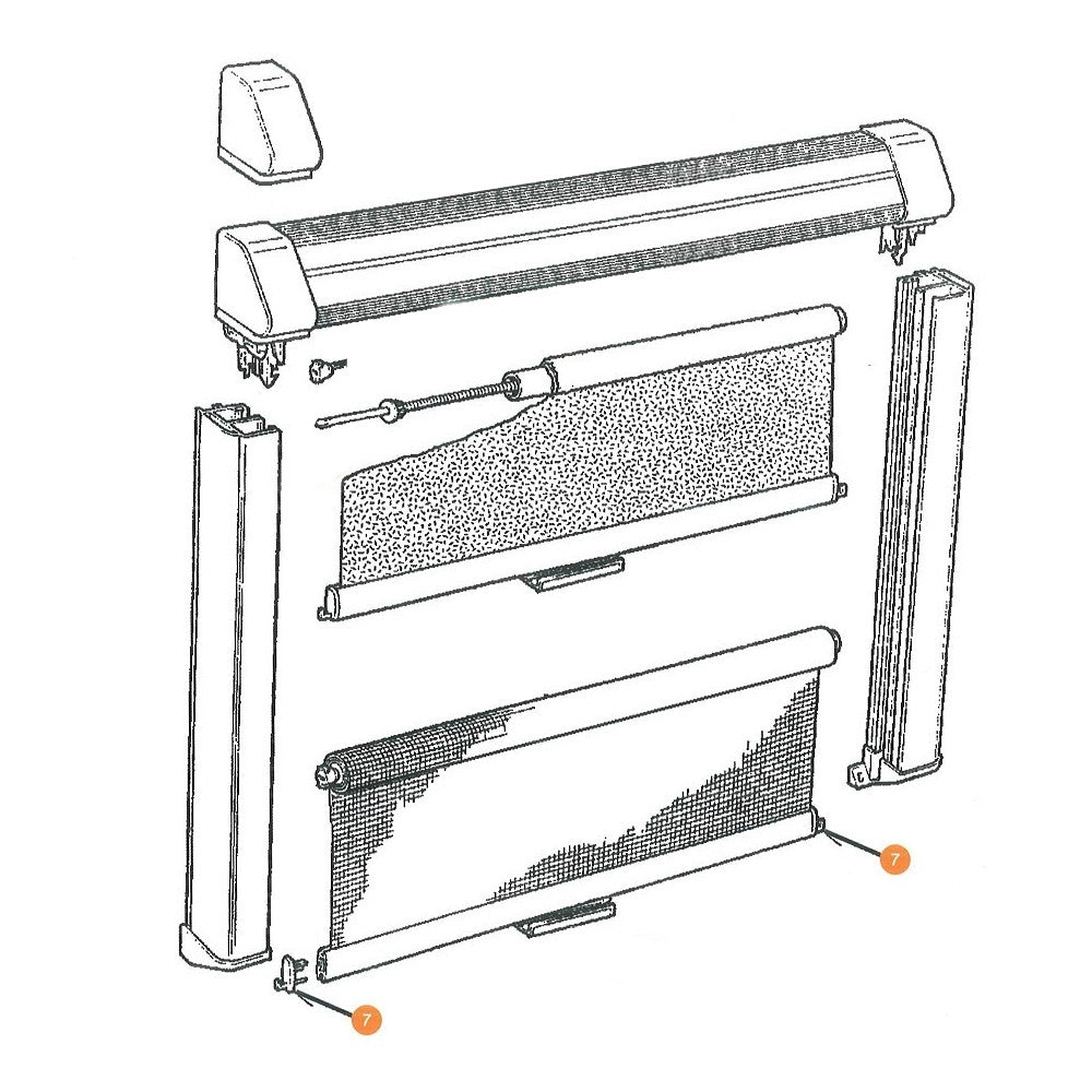 Ändstycke rastrollo 3000 Dometic – produktbild 2