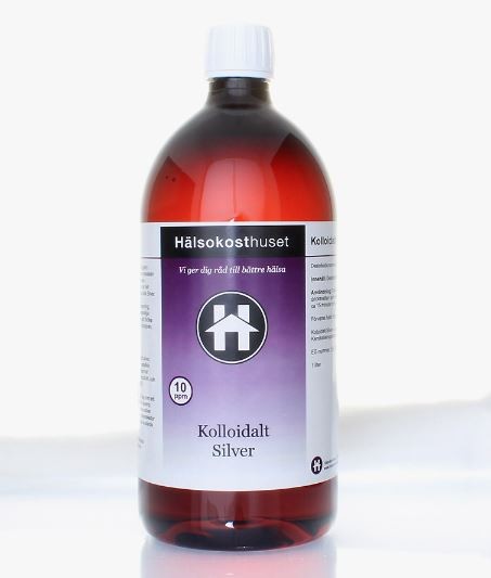 Kolloidalt silver 10ppm 1 liter Hälsokosthuset – produktbild