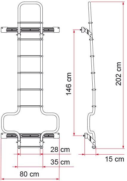 Stege Fiamma Deluxe DJ Ducato H3 Svart – produktbild 2