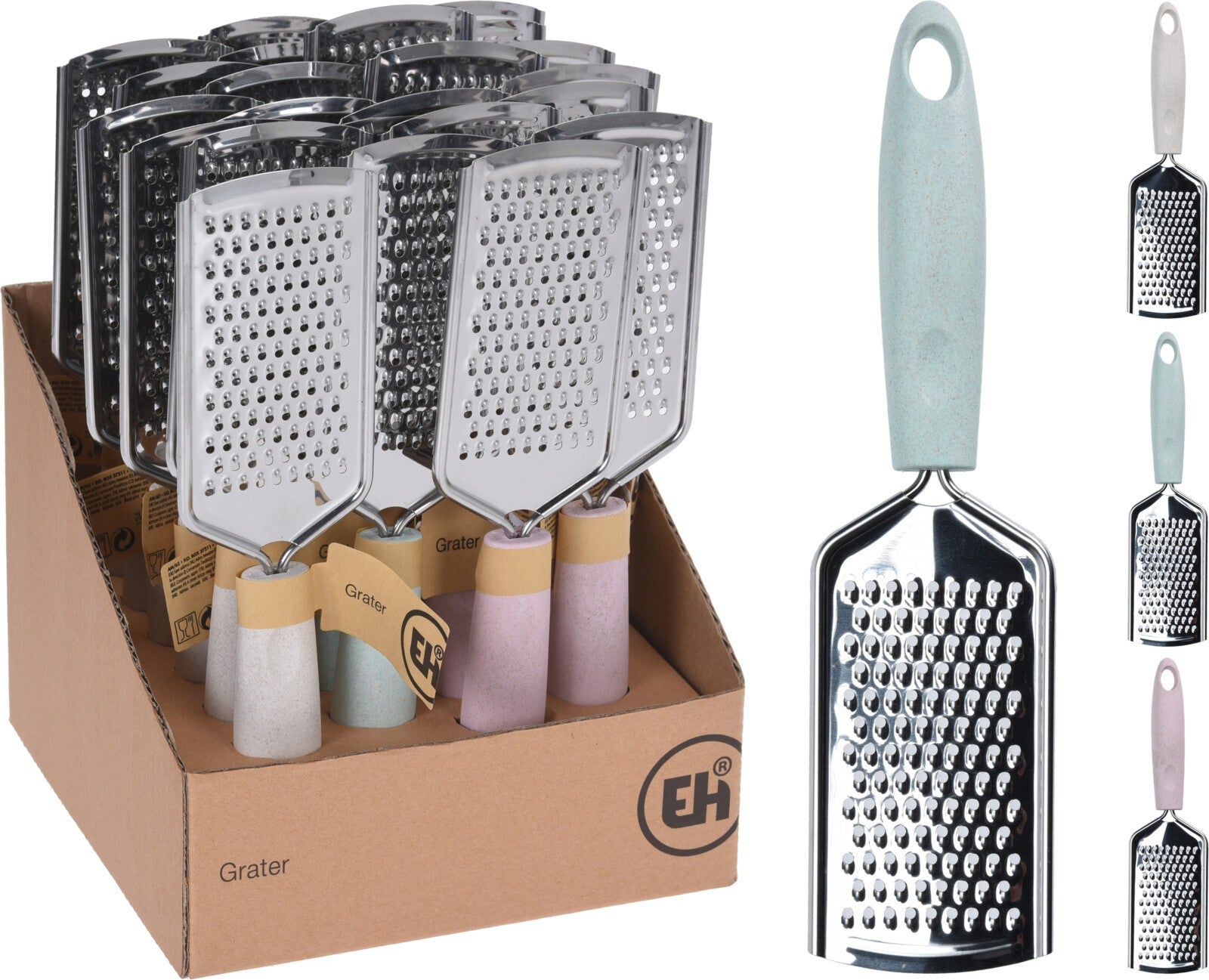 Reibe mit Griff 3-farbig