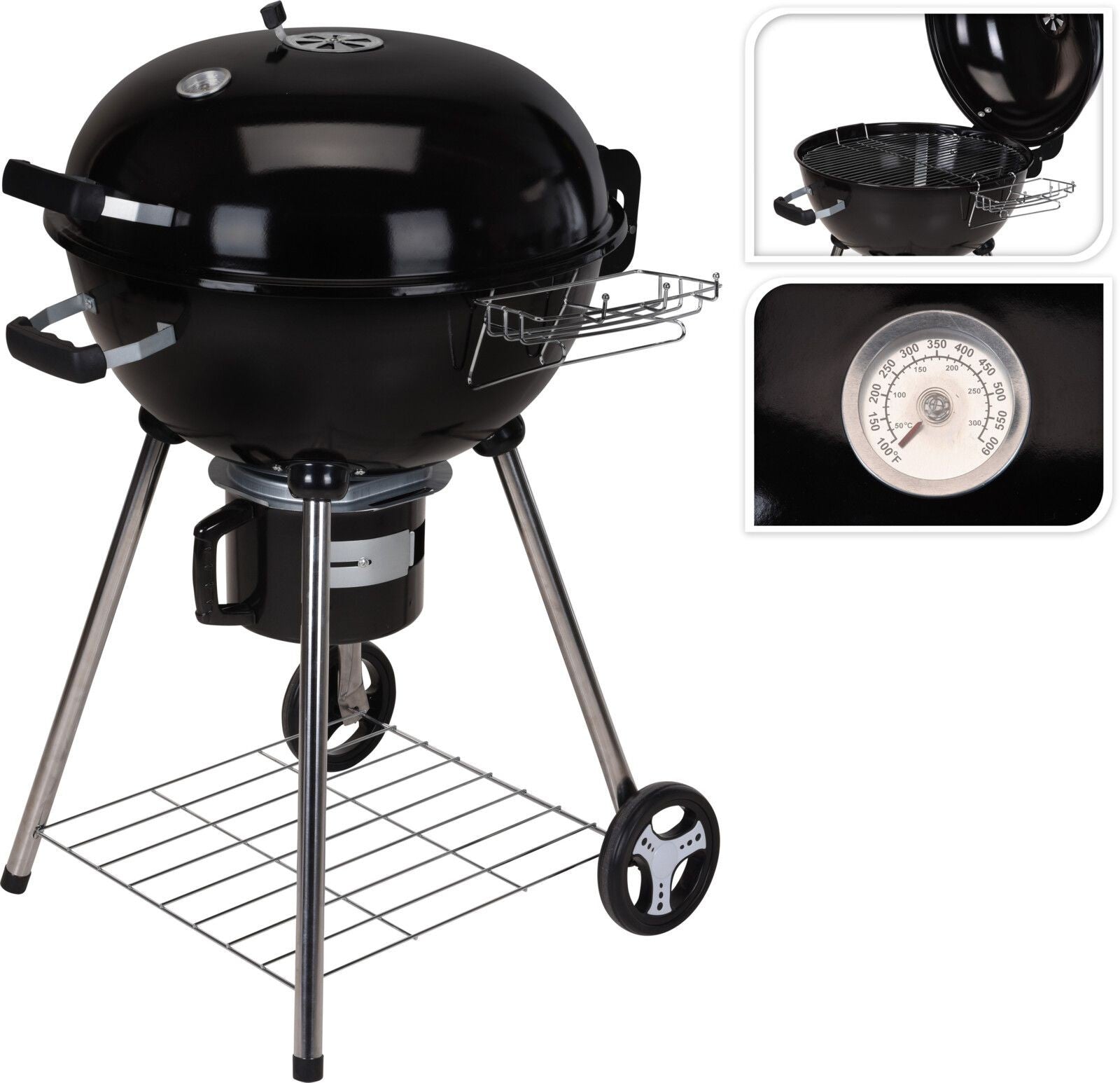 Kolgrill Vaggan med termometer Husvagn Svensson – produktbild