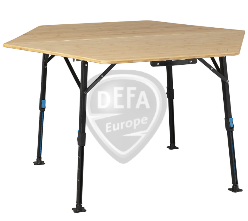 Campingbord DEFA Hexagon Bambu 120x70cm DEFA Europe – produktbild
