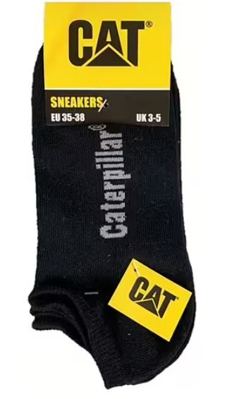 Sneakerssockar CAT 3P Svarta Husvagn Svensson AB – produktbild